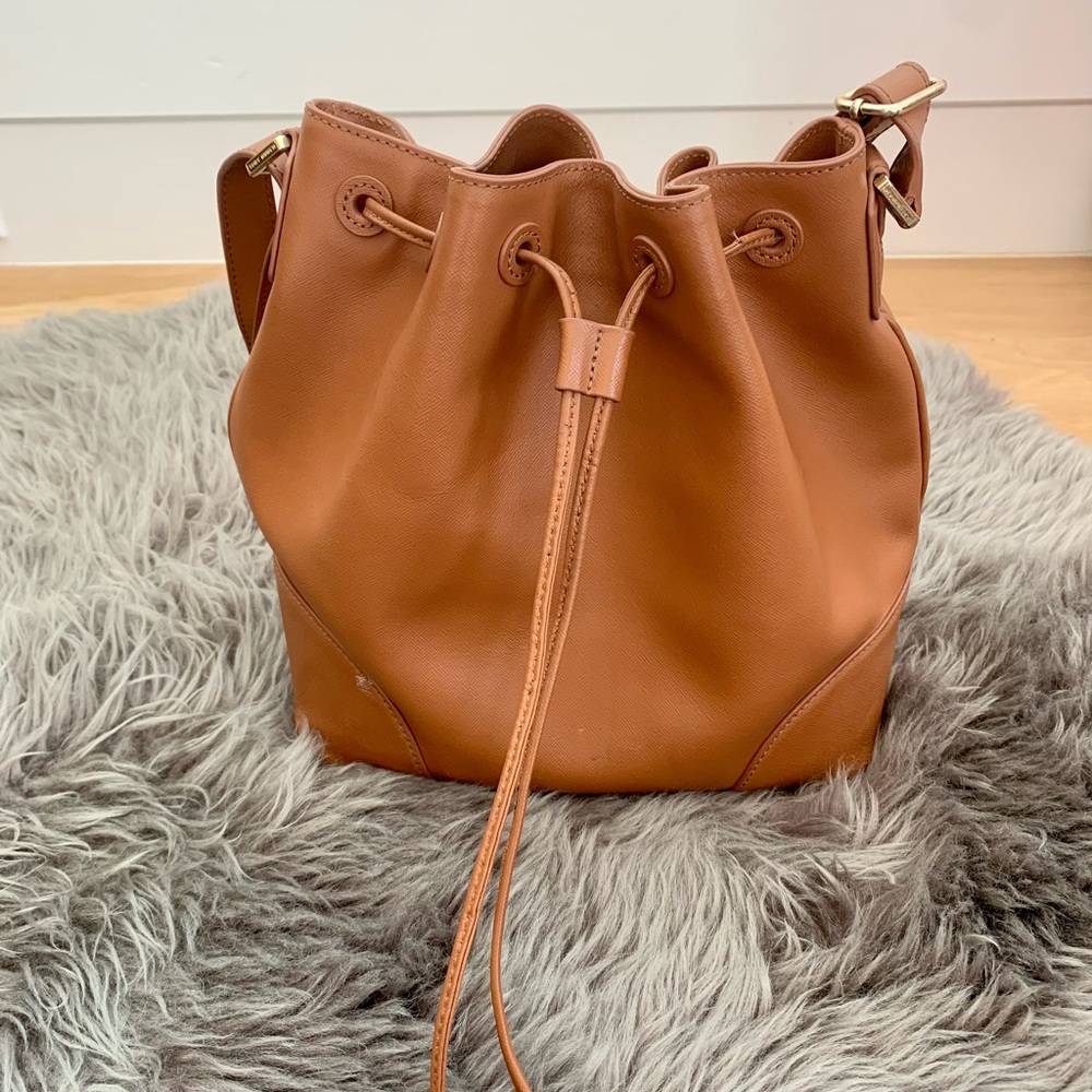 Tory Burch Camel leather bucket bag